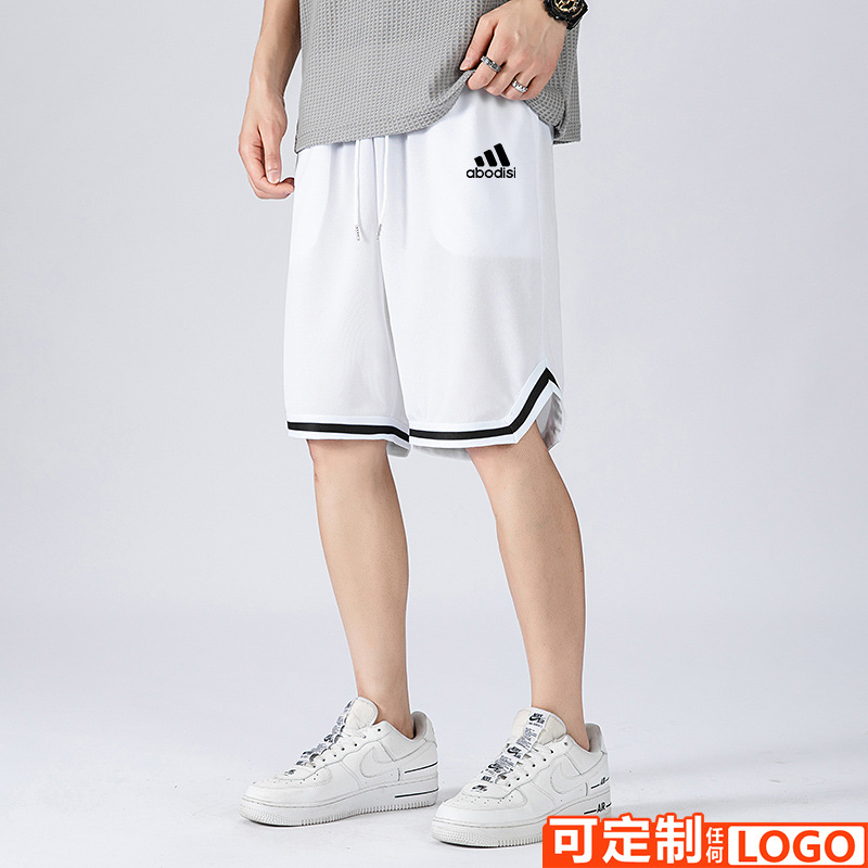 Summer new sports shorts men's thin straight American loose casual pants fashion brand fifth pants can be customized logo