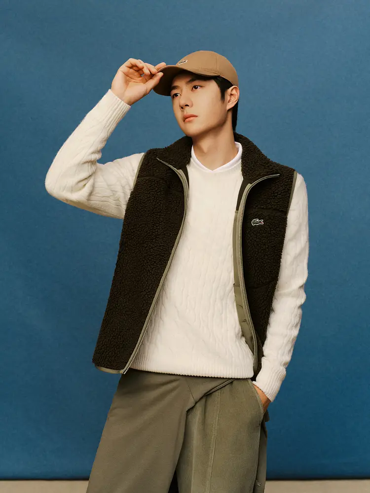 [Same Style as Wang Yibo] Lacoste French Crocodile Men's Clothing 24 Winter New arrival Vest Outwear | Bh2839