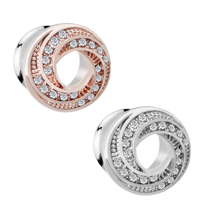 Foreign trade hot creative donut stainless steel auricle puncture jewelry ear expansion wholesale