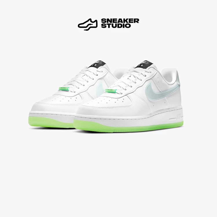 Nike Air Force1 AF1 白绿 笑脸夜光 空军一号低帮板鞋CT3228-100