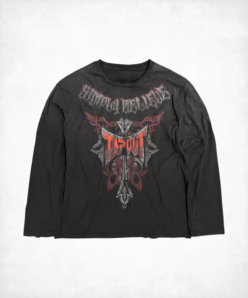 180g Dirty Long T! TAPOUT American Retro Vintage Affect Tie Dyeing Destroys Subculture