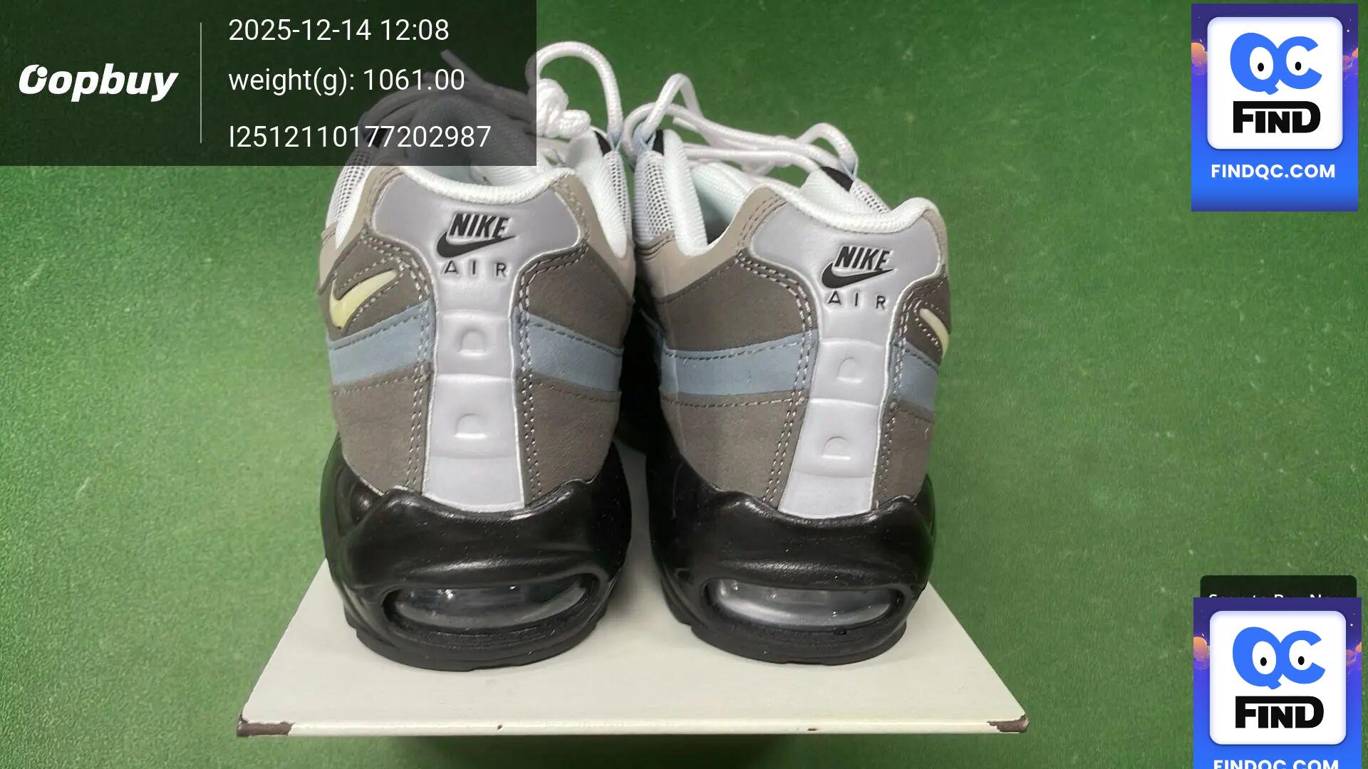 Nike Air Max 95 TT Cool Grey Sky Blue White — QC 照片 2