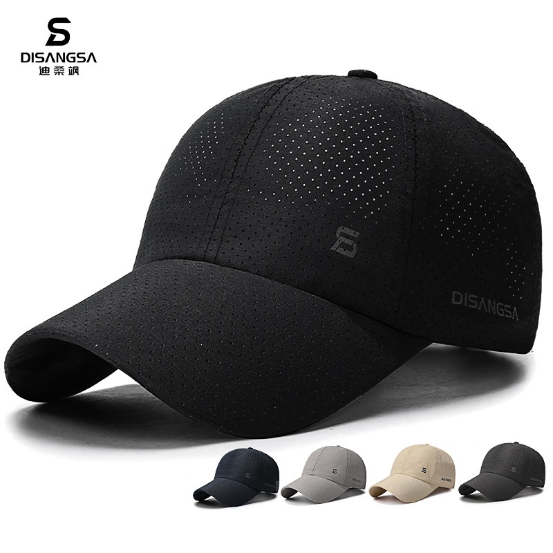 Descente Fashion Sun Hat Live-Streamed Model Quick-Dry Original Baseball Cap Perforated Duckbill Cap Outdoor Sports