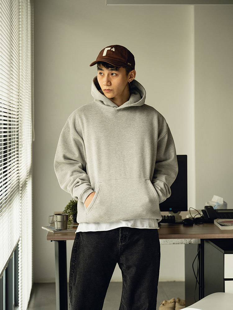 Trs Men's Clothing | 25Aw Japanese Sorona Self-Heating Technology Long-Sleeve Hoodie Loose Fit Hooded Sweatshirt for Men