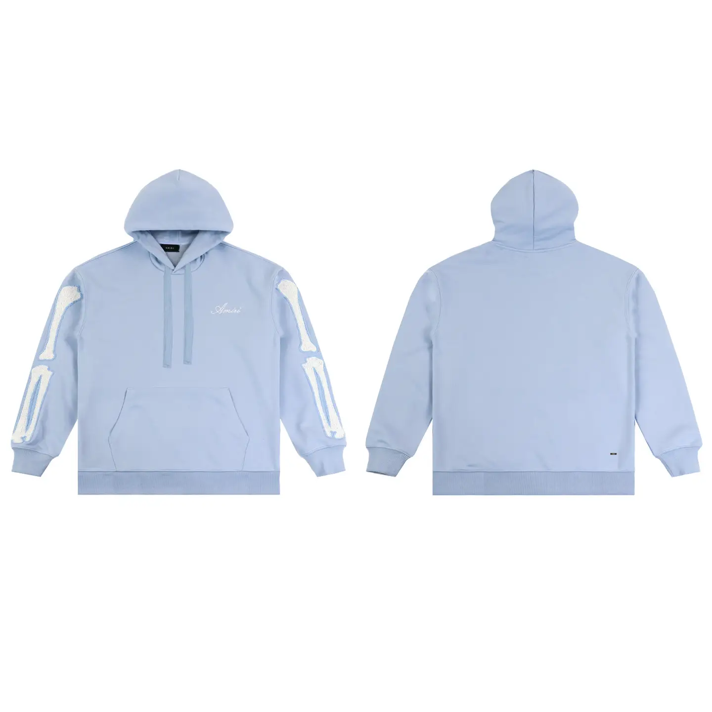 Cross-Border Trendy Brand Amiri In-Stock Real Shot Washed Printed Hooded Sweatshirt and Casual Pants Unisex
