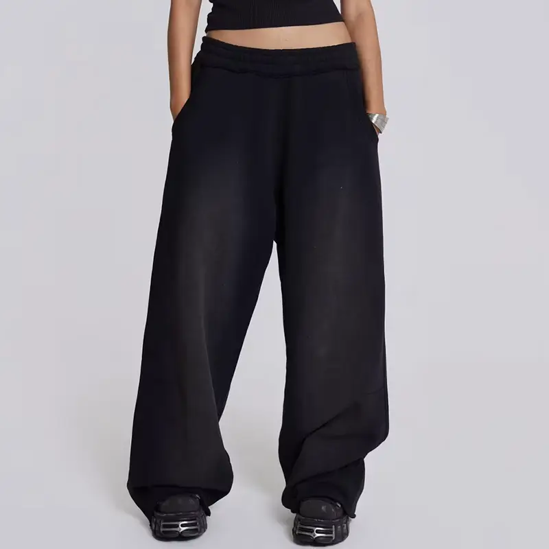 Jaded Summer New Product 25Ss Fashion Trendy Street Black Sweatpants for Men and Women Neutral Wide Legs pants