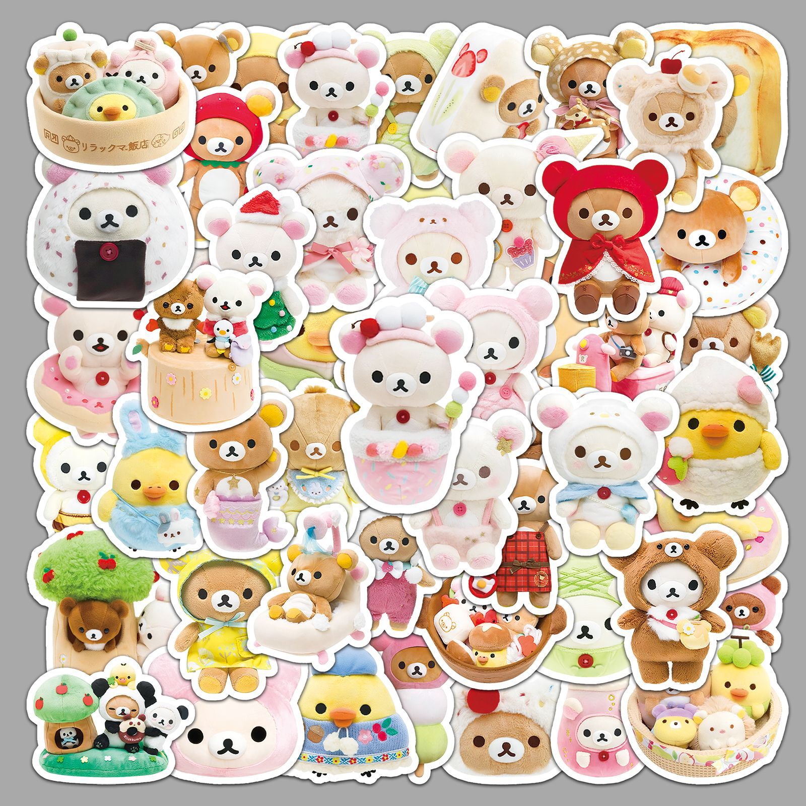 54 Easy Bear Graffiti Stickers Cartoon Cute ins Wind Goo Card Decorative Luggage Hand Account Phone Case Stickers