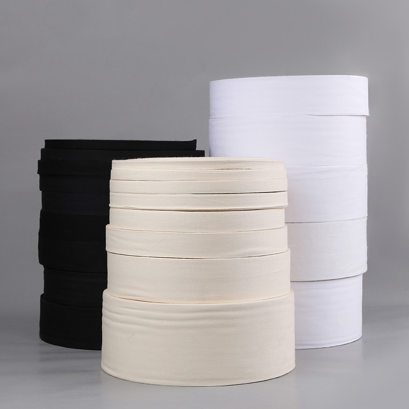 Factory Cotton Plain Ribbon Printing Ribbon Cotton 0.8cm-5cm Edge Ribbon Printable Trademark Belt