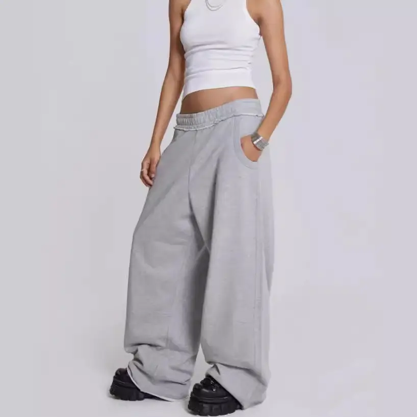 Cross-Border Gray Casual Pants, Street Style Baggy Sweatpants, Long Pants, Aliexpress Autumn and Winter New Arrivals