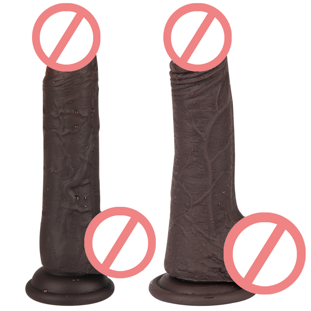 Black oversized stallion female soft meat liquid silicone dildo female masturbation orgasm artifact sex toys