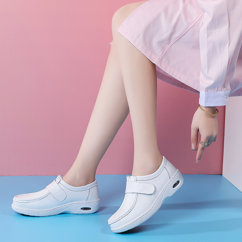 In-Stock Nurse Shoes Spring Fashion 2026 Trendy New Women's Velcro Thick-Soled Medical Work Shoes Wholesale