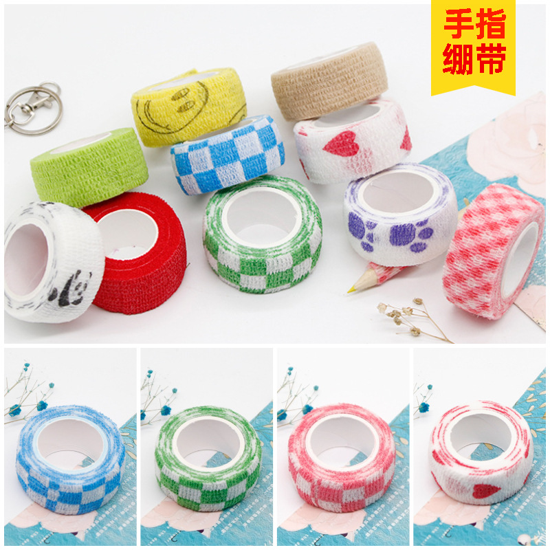 Finger Bandage Abrasion-proof Student Writing Sports Finger Protection Tape Cartoon Non-woven Elastic Self-adhesive Finger Protection Bandage