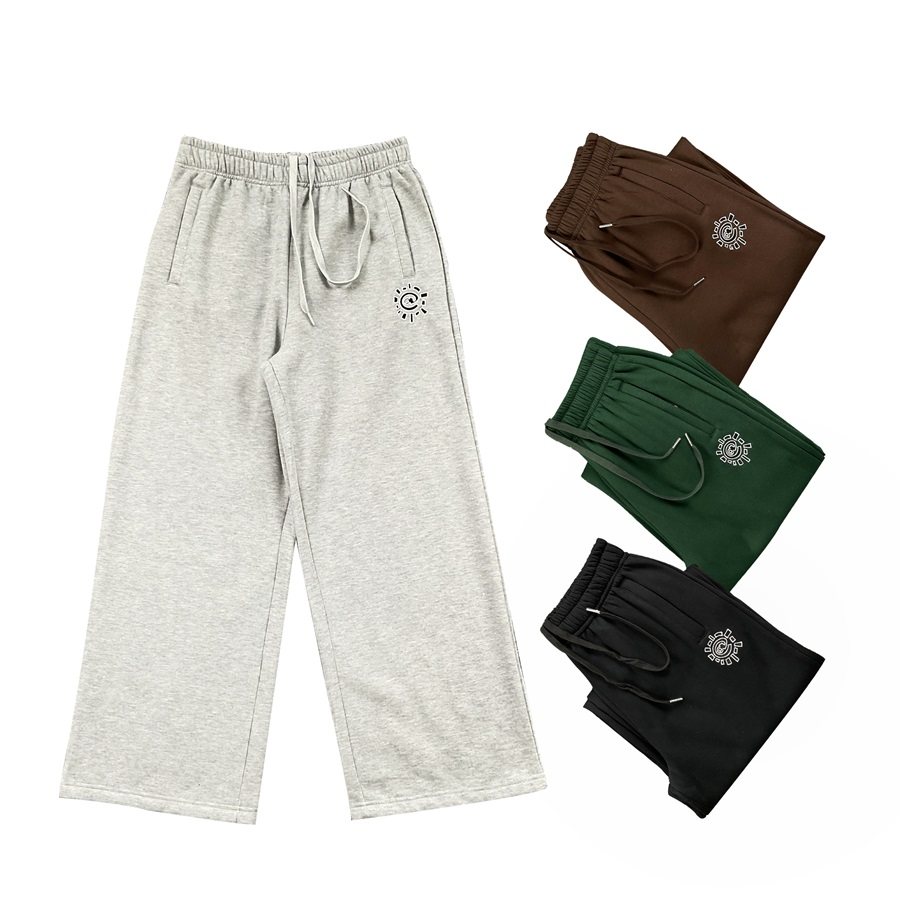 Niche Trendy Brand Adwysd Sun Print American Retro Unisex Loose Straight Wide-Leg Pants with Fleece Lining QC photo from TAOBAO on Qualit.ly