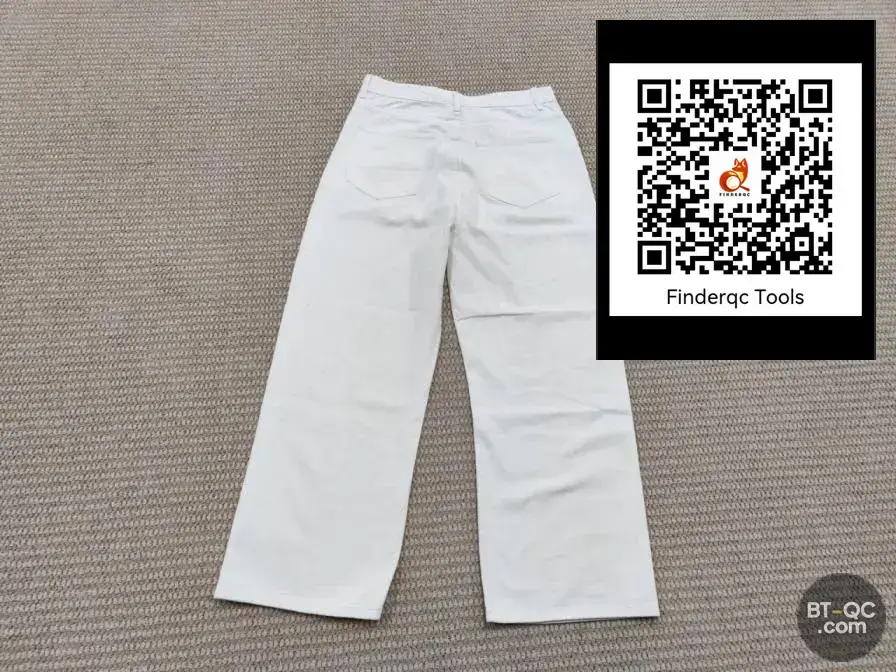 Lktm Men's White Wide-Leg Jeans