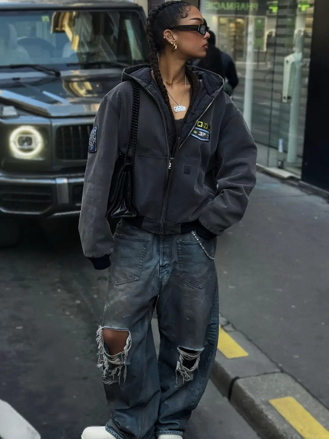 High-End Broken Planet American Street Style Zip-Up Hooded Jacket Cotton Coat West Coast Warm Outerwear Trendy
