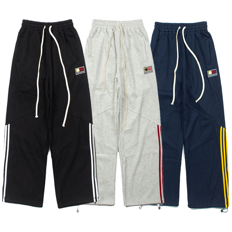 25 Cross-Border American Retro Letter Embroidery Sports Casual Sweatpants Men's Loose Wide-Leg Versatile Trendy Jogger Pants