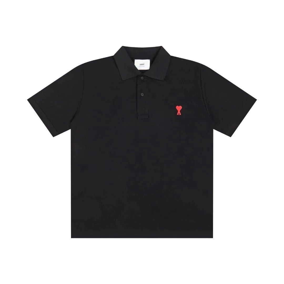 ami Polo Shirt with Red Heart Logo