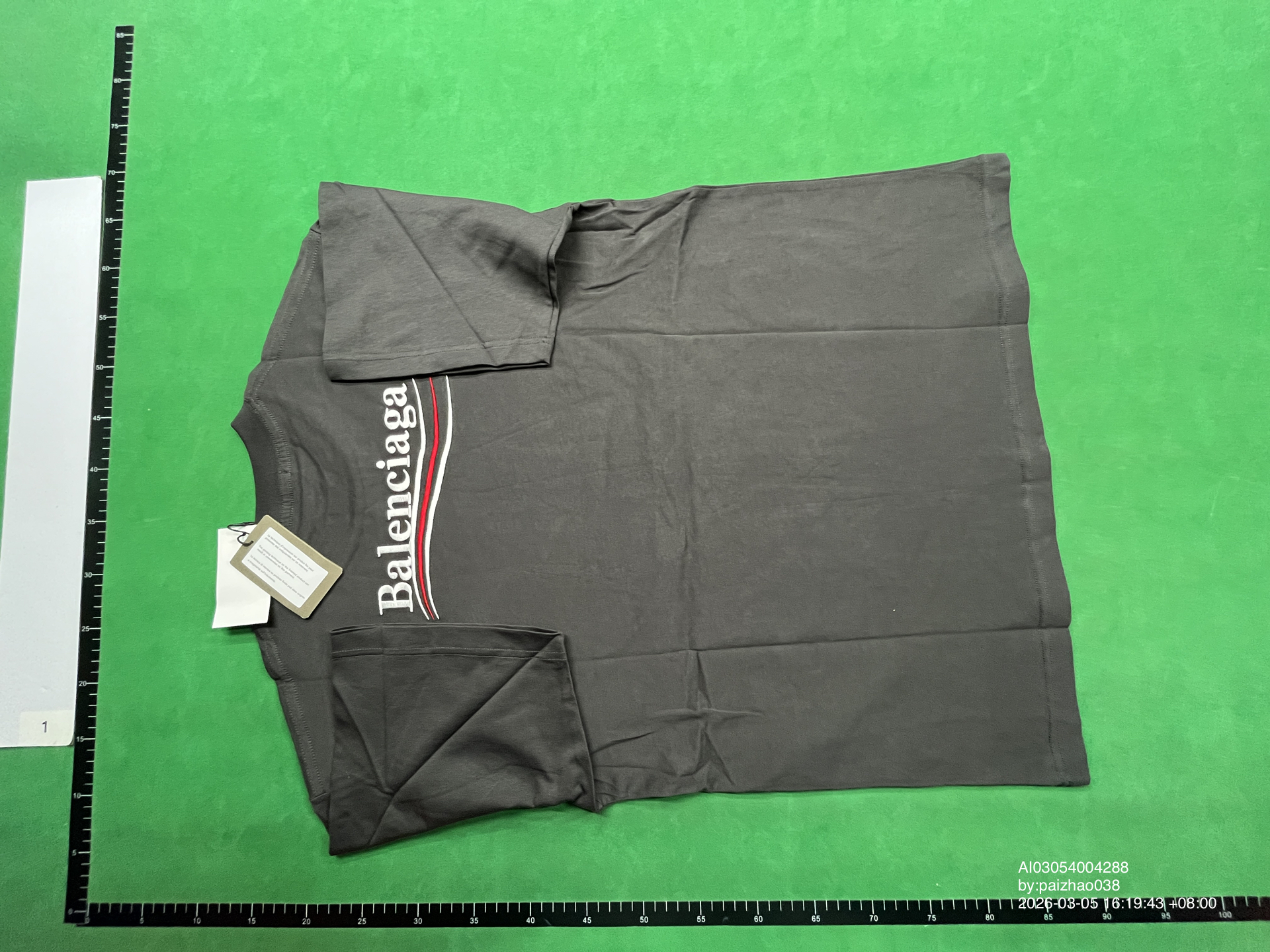 Balenciaga Logo T-Shirt Grey QC