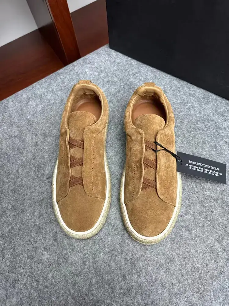 Wu Lei's Same Style Men Fisherman Shoes Free Shoelace Straw Sole Sneakers Elastic Band Casual Shoes Slip-On Driving Shoes