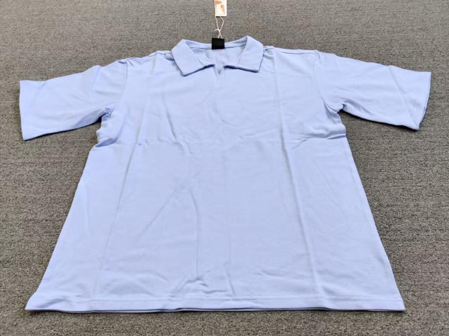 Lost Management Globe Polo Shirt Light Blue QC