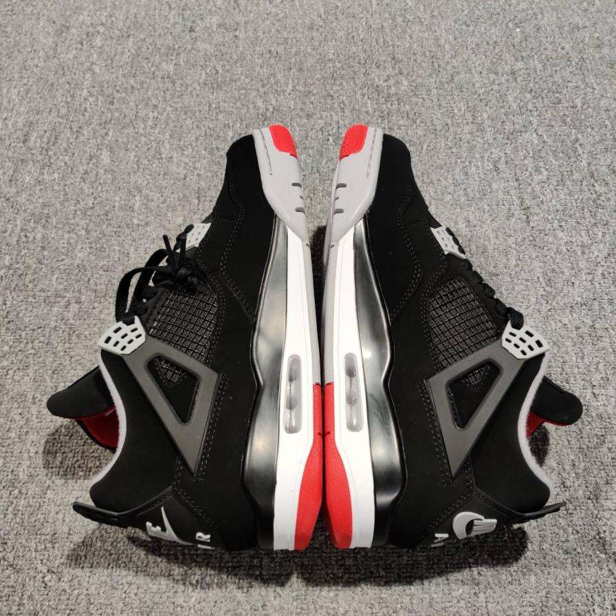 Nike Air Jordan 4 Black Red Sneakers QC