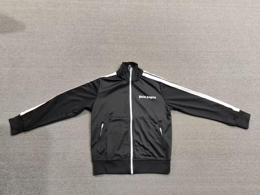 Palm Angels Track Jacket Black White QC