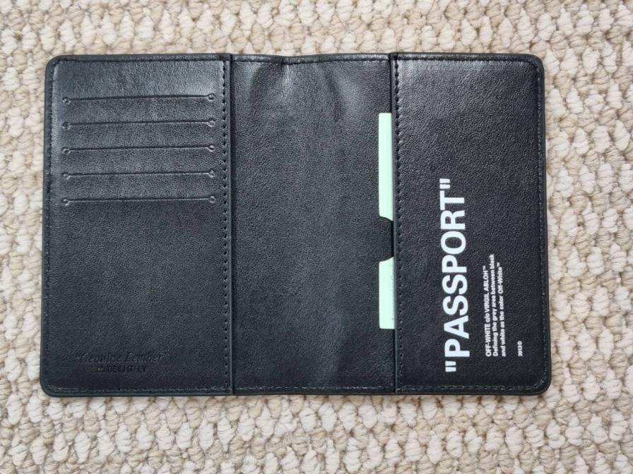 Off-White Passport Holder Black QC