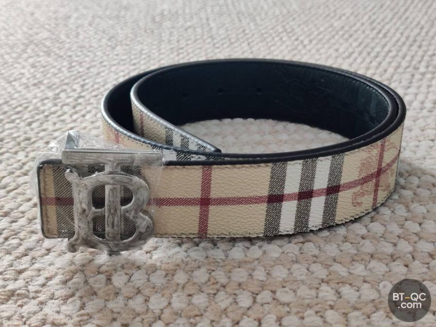Burberry TB Monogram Plaque Belt QC
