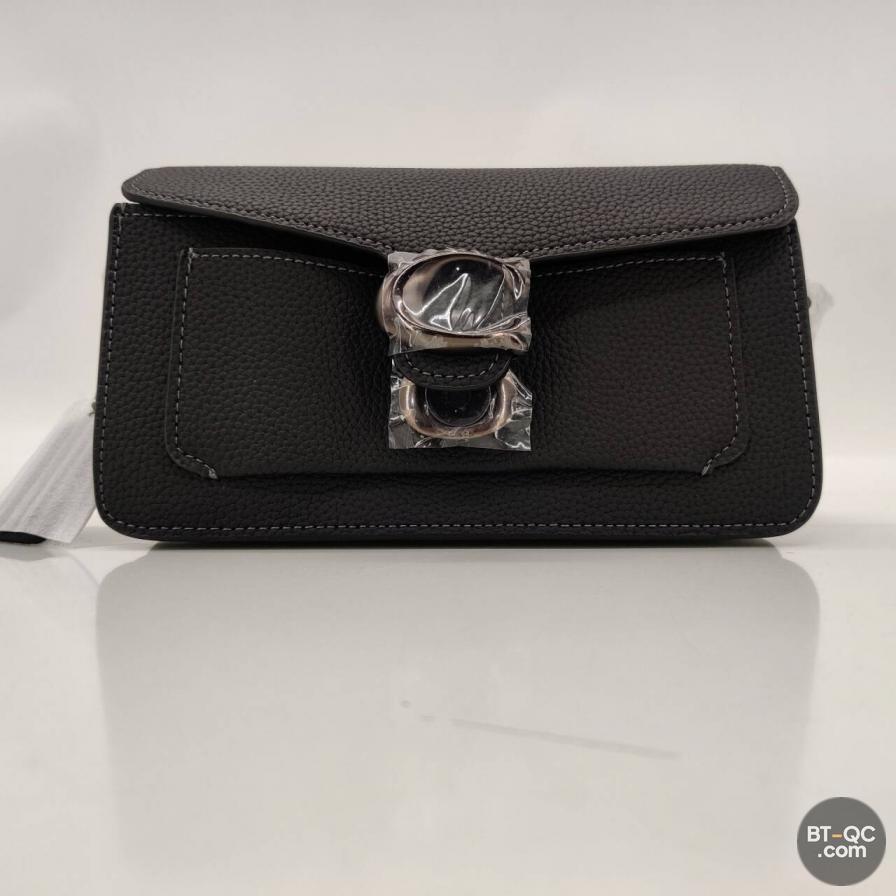 Coach Tabby Shoulder Bag Black Pebble Leather QC