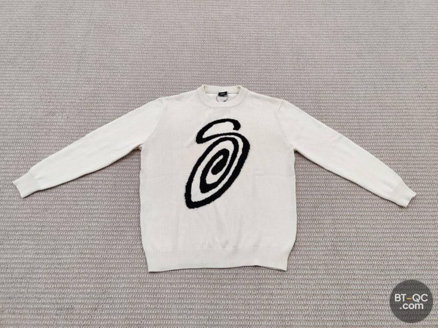 Stussy Logo Knit Sweater Cream QC