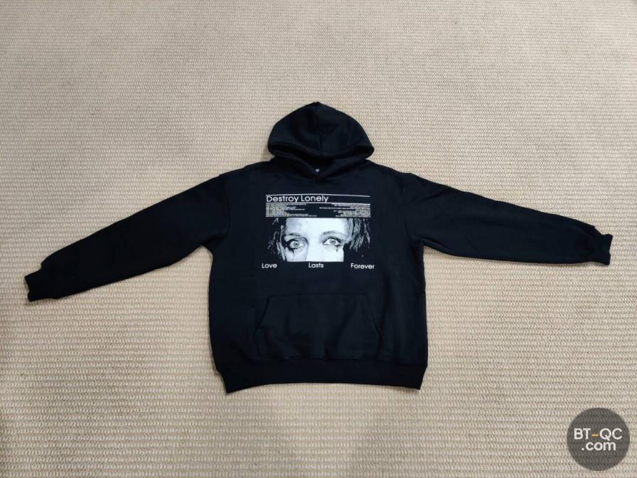 Destroy Lonely Black Hoodie QC