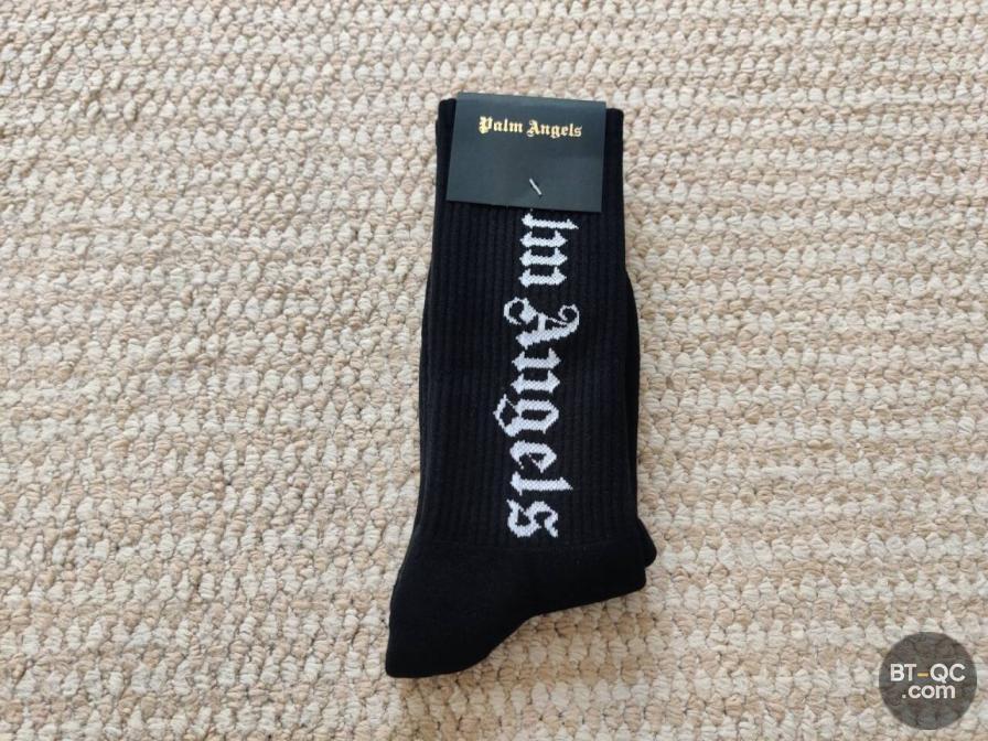 Palm Angels Logo Socks Black QC