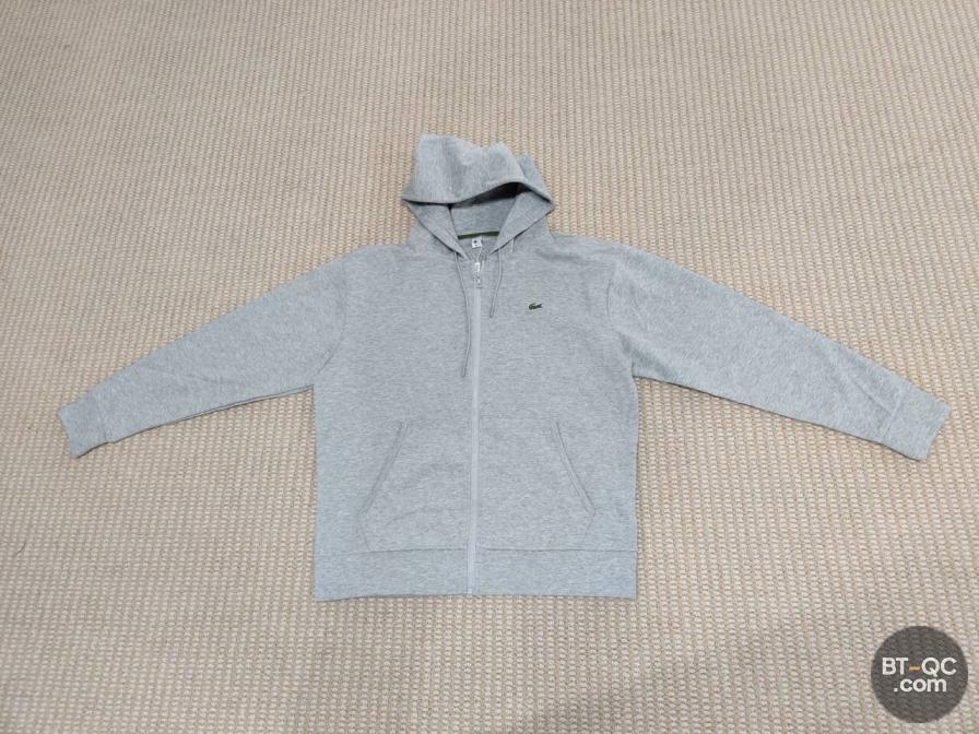 Lacoste Grey Zip Hoodie QC