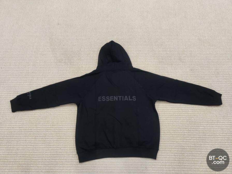 Essentials Black Zip Hoodie — foto QC 3
