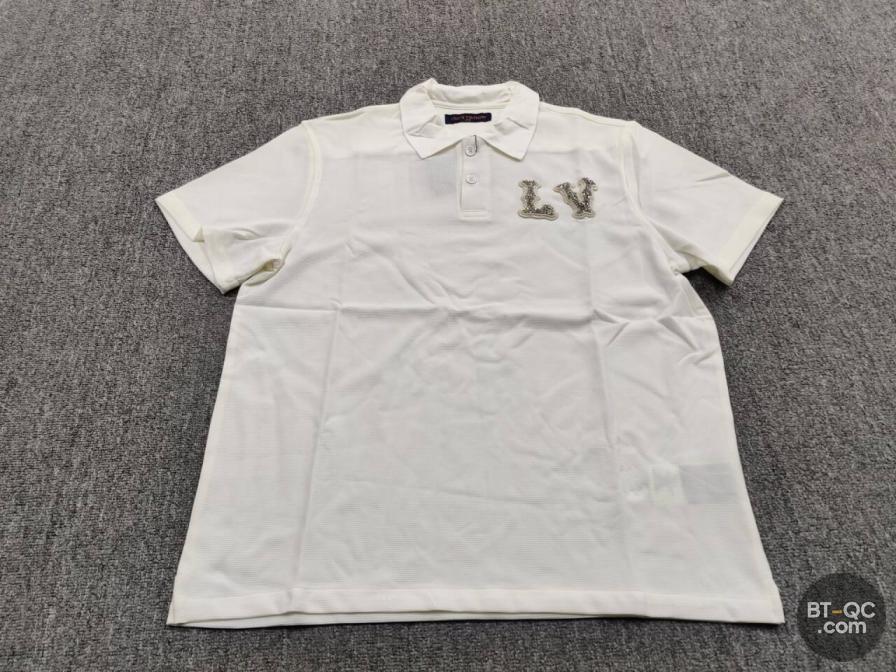 Louis Vuitton LV Monogram Polo Shirt White QC