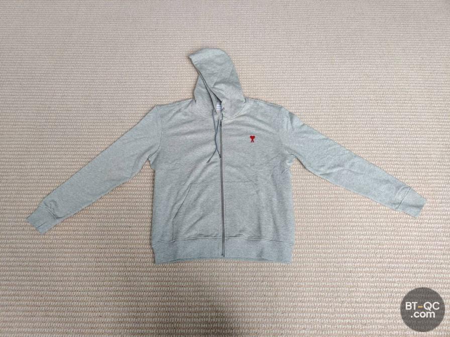 Ami Alexandre Mattiussi Grey Zip Hoodie QC
