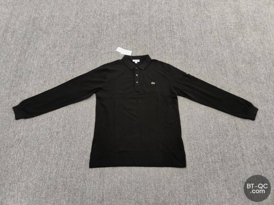 Lacoste Slim Fit Long Sleeve Polo Shirt Black QC