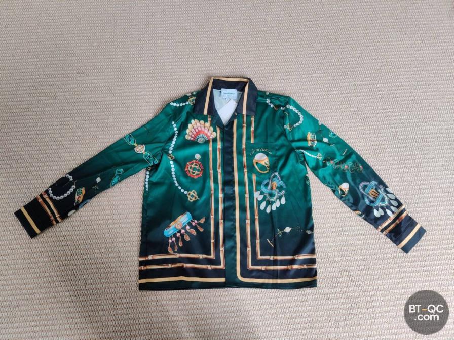 Casablanca Tennis Club Printed Silk Shirt and Pants Set QC