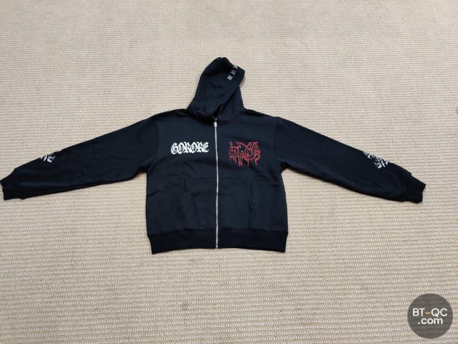 CORONE LIVE CHAOS Black Zip Hoodie QC