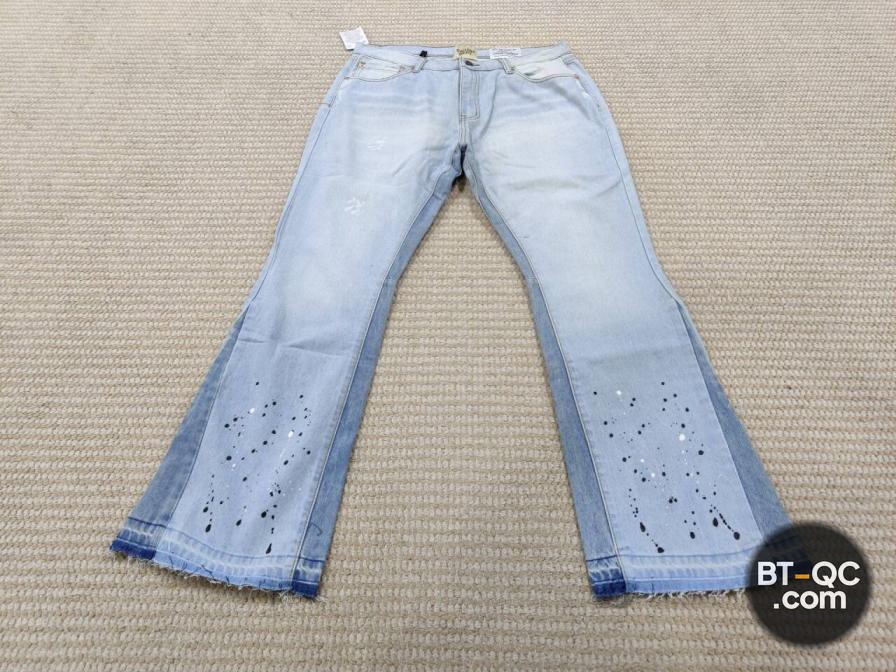 Gallery Dept Light Wash Paint Splatter Flare Jeans QC