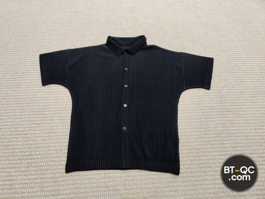 Homme Plissé Issey Miyake Black Pleated Shirt QC