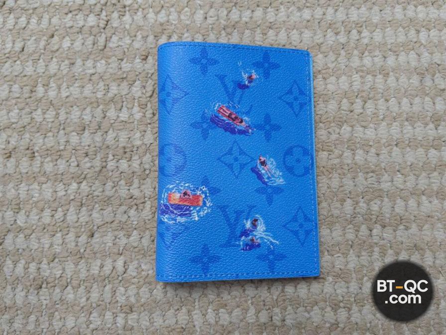 Louis Vuitton Blue Nautical Print Passport Holder QC