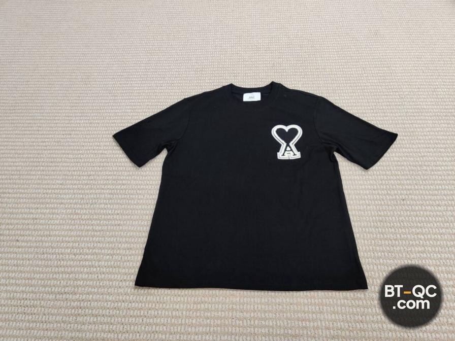 Ami Alexandre Mattiussi Black Heart Logo T-Shirt QC