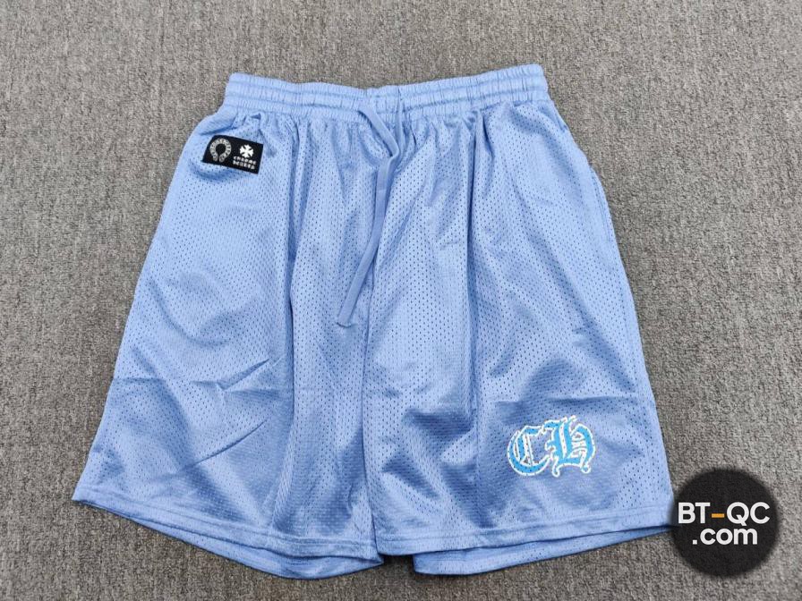 Chrome Hearts CH Logo Basketball Shorts Light Blue QC