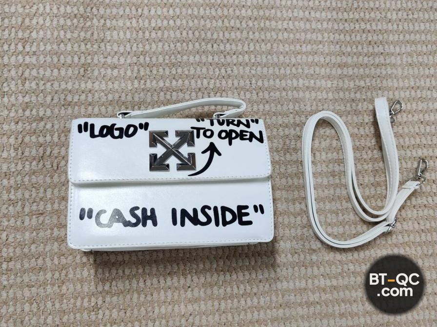 Off-White White Leather Handbag QC