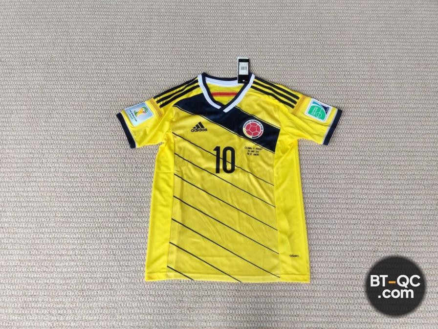 Adidas Colombia 2014 World Cup James 10 Soccer Jersey QC