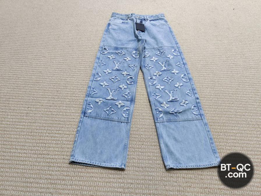 Louis Vuitton Monogram Patchwork Jeans QC