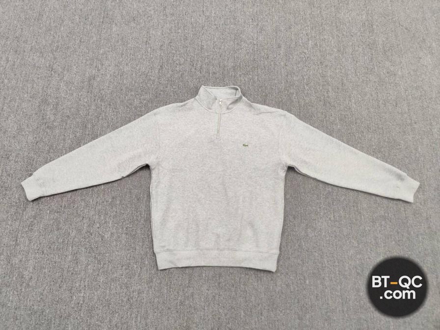 Lacoste Classic Fit Quarter Zip Sweater Grey QC