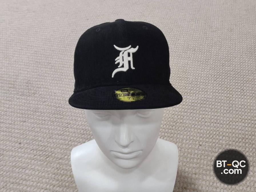 New Era 5950 Essentials Fear of God Black Corduroy Fitted Hat QC