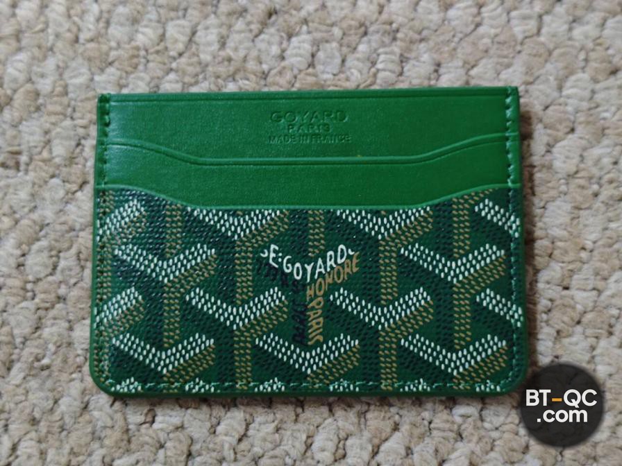 Goyard card holder green QC